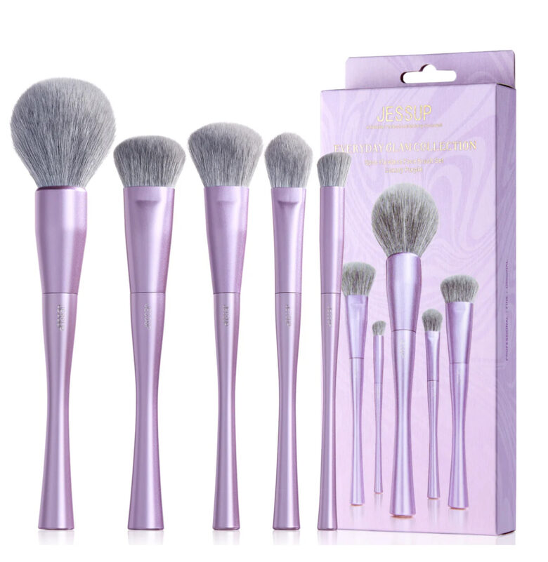 Luxury Purple Face Makeup Brush Set 5pcs T514